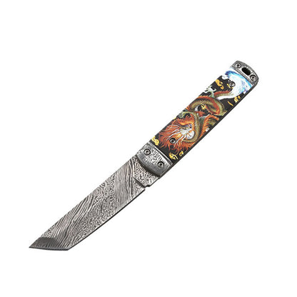 Gragon Printed Outdoor Fixed Blade