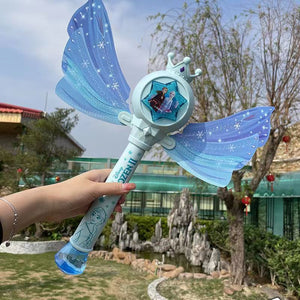 Frozen Disney Bubble Blowing Machine Fairy Magic Wand for Children