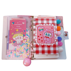 Cute Girl New Diary Pvc Shell Loose-leaf Notebook