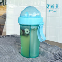 Cargar imagen en el visor de la galería, Personality Student Two Side Separate Straw Water Bottle
