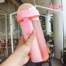 Cargar imagen en el visor de la galería, Personality Student Two Side Separate Straw Water Bottle
