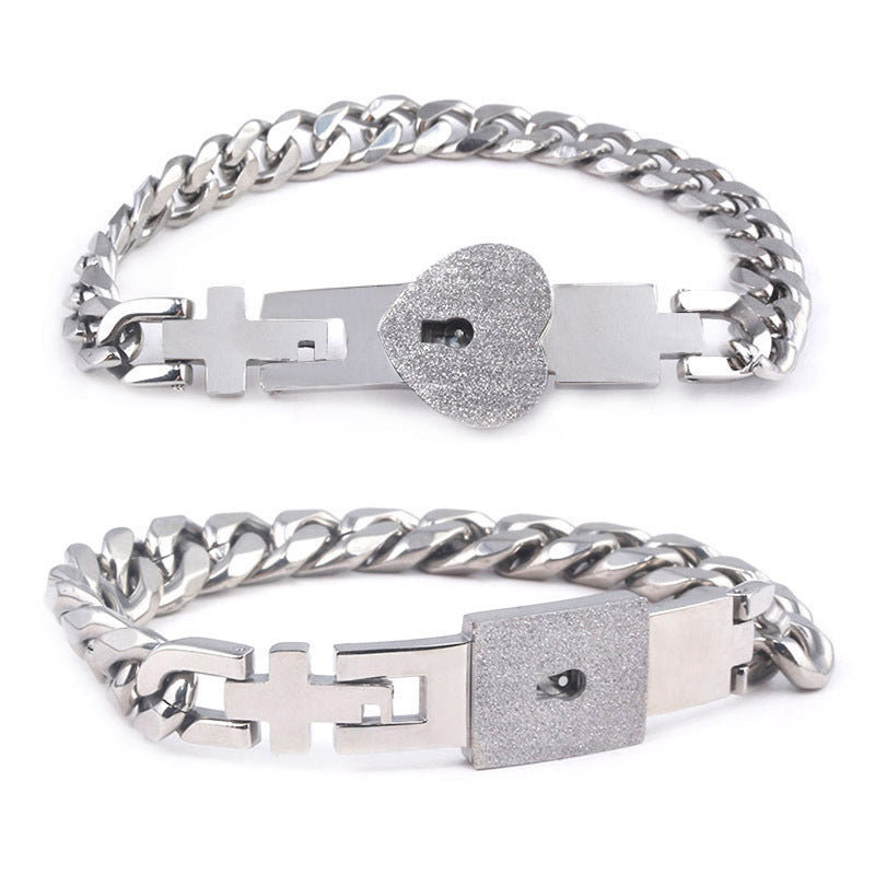 Couples 2BFFs Lock Each Others Bracelets