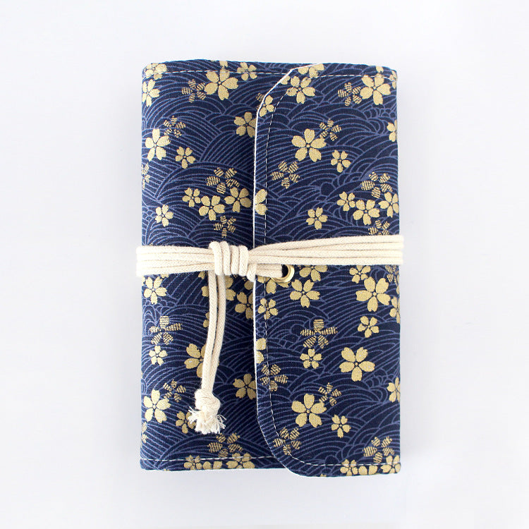 Retro A5/A6 Creative Fabric Loose-leaf Handbook with storage bag