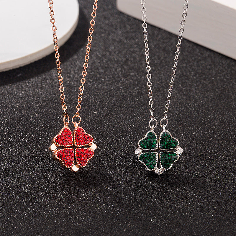 Double-Sided Four-leaf Clover Necklace