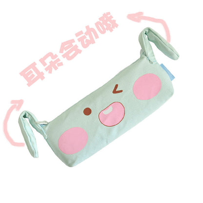 Rabbit pencil bag that shakes ears