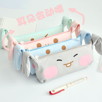 Rabbit pencil bag that shakes ears