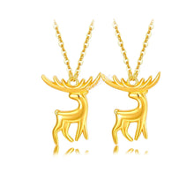 Cargar imagen en el visor de la galería, Elk clavicle chain pendant Couple Gold pendant necklace
