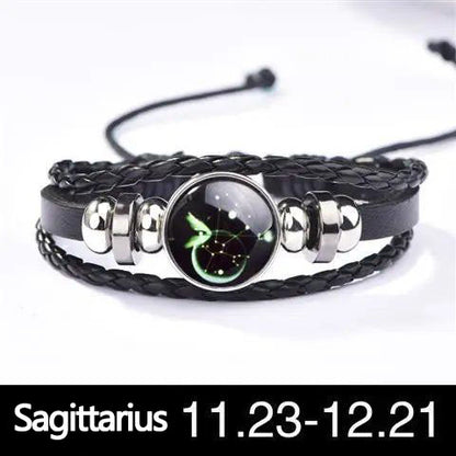 12 Constellation Luminous couple bracelet