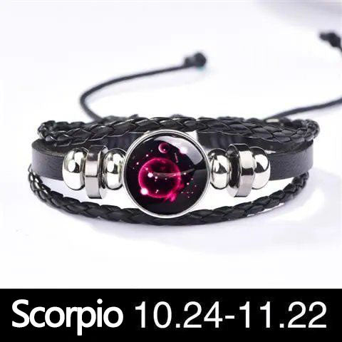 12 Constellation Luminous couple bracelet