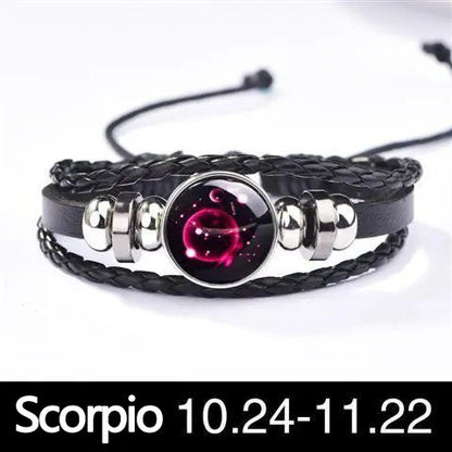 12 Constellation Luminous couple bracelet