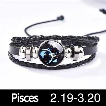 12 Constellation Luminous couple bracelet