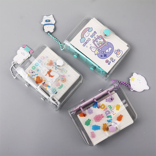 Mini Loose-leaf PVC three-hole binder hand account diary