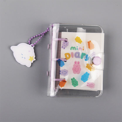 Mini Loose-leaf PVC three-hole binder hand account diary