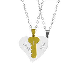 Cargar imagen en el visor de la galería, I Love You Heart Shaped Mactching Key Chains Necklaces
