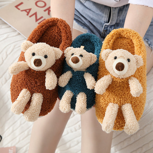 Winter Doll Bear Slippers For Family For BFF