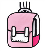 Load image into Gallery viewer, 2D Drawing Backpack Cute Student SchoolBag
