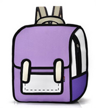 Cargar imagen en el visor de la galería, 2D Drawing Backpack Cute Student SchoolBag
