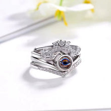 Load image into Gallery viewer, 100 Languages I Love You Projection Ring Crown 3 In 1 open
