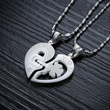 Load image into Gallery viewer, Heart and Key Puzzle &quot;I Love You&quot;Couples Best Friends Necklace
