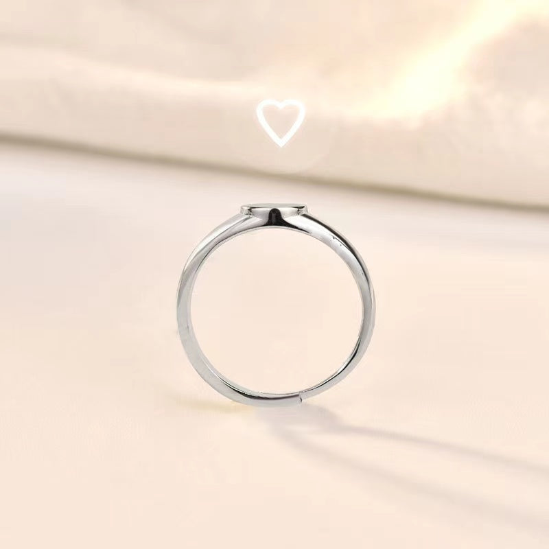 New Techonolog “Heart” Shaped Light Projection Sterling Silver Ring