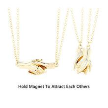 Load image into Gallery viewer, Hold Magnet To Attract Your BFF Couple Hand Magnetic Necklaces
