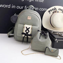 Cargar imagen en el visor de la galería, Women Backpack Girls Solid PU Leather Shoulder Mini Backpack Shoulder Bag
