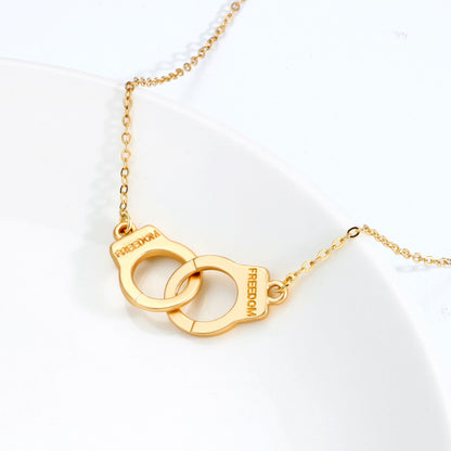 Friendship and Love Personality Handcuffs Necklace