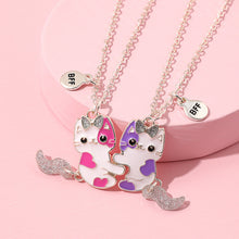 Cargar imagen en el visor de la galería, Cute Cat Movable Tail Magnet Attracting Necklace
