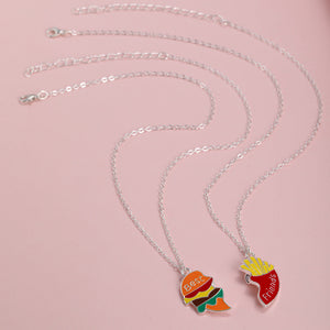 Hamburger Fries Magnetic Necklace