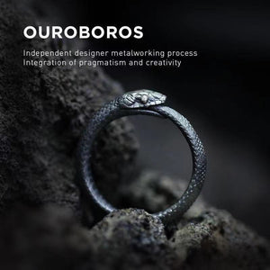 Ouroboros Ring Adjustable Snake Ring