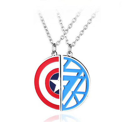 2pcs/set The Avenger Captain Necklaces