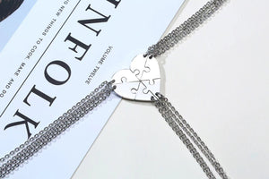 Engraved names 2-5 Best Friend Family Heart Shaped Matching Necklaces