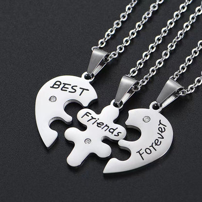 3pcs Best Friends Forever Matching Necklaces