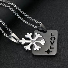 Cargar imagen en el visor de la galería, Snowflake Love Matching Necklaces Best Friend Couples Necklaces
