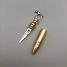 Load image into Gallery viewer, Bullet Hidden Knife Earring Key Chain Necklace Open Package Multi-function Jewelry
