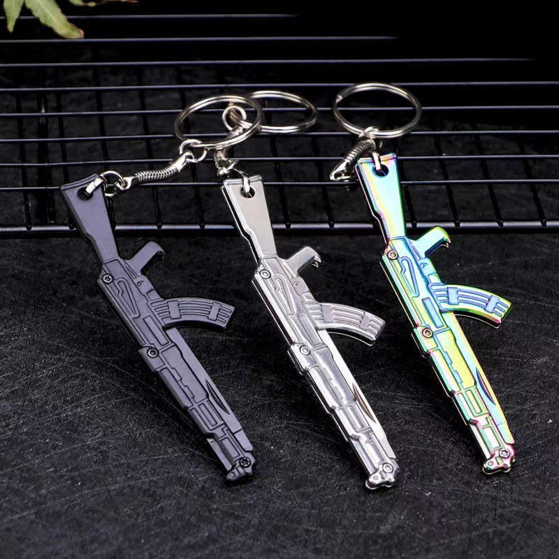 AK47 Gun Knife Hidden Knife Key Chain