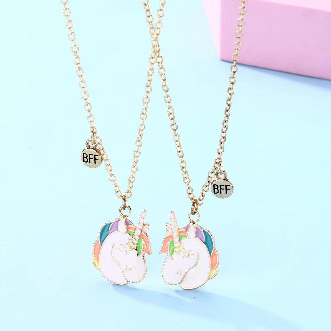 Unicorn Children's BFF Necklace