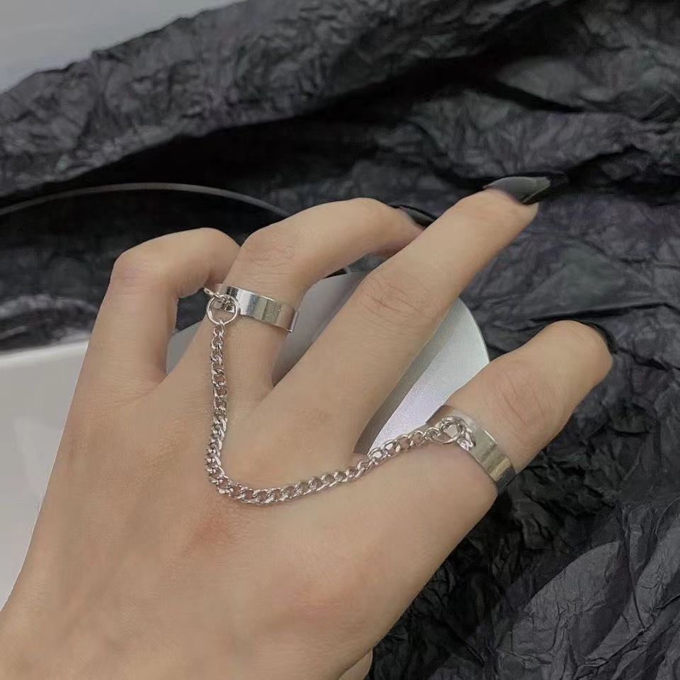 Personalized Chain Combination Adjustable Ring