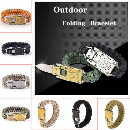 Free Style Custom Picture or Words Outdoor Self-Help Self-Defense Hidden Bracelet Knife