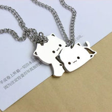 Load image into Gallery viewer, Lie on Matching Cat Necklace Couples Best Friends Necklaces
