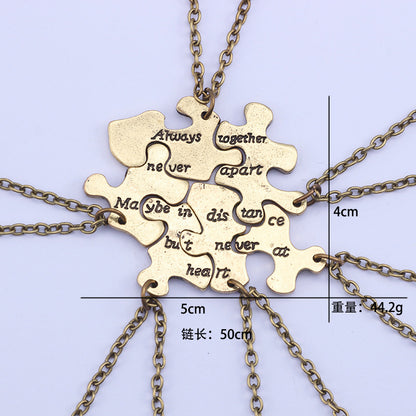 Best Friend Series BFF Necklace For 2-8 BFs