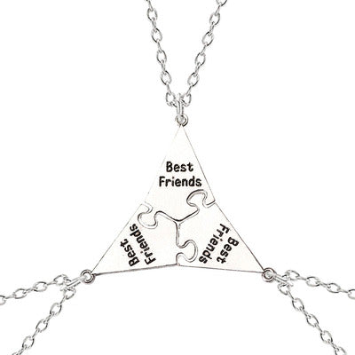 Pizza shape 3-8 BFF Friendship Necklace