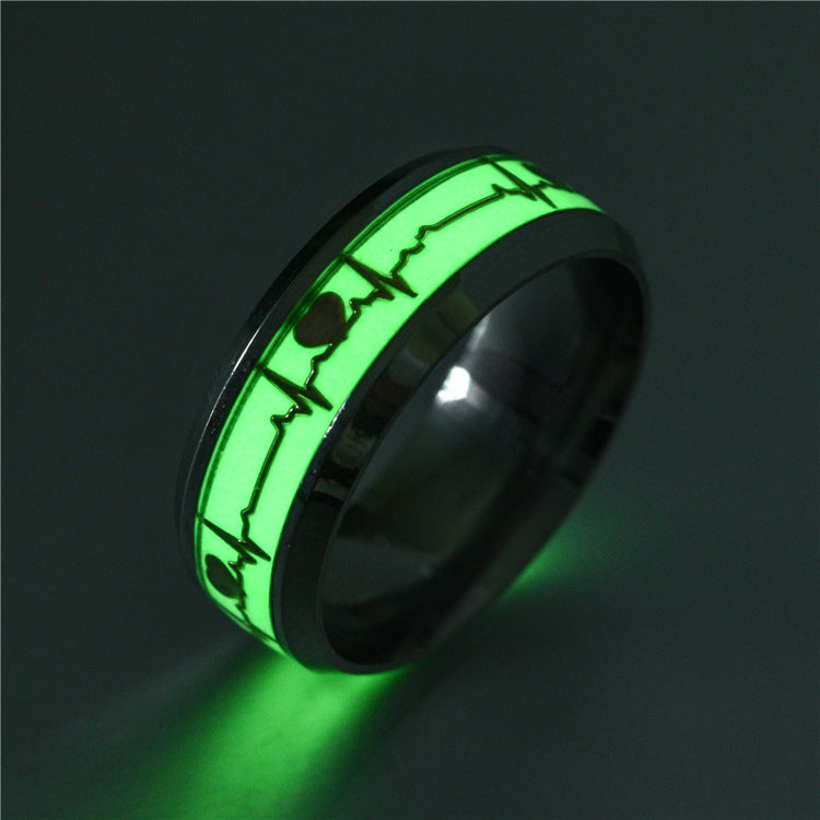 Luminous Heartbeat Ring Fashion Jewelry（1pc）