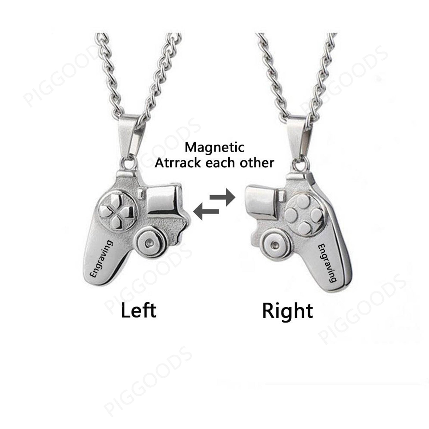 Game Controller Magnetic Necklaces BFF Couples