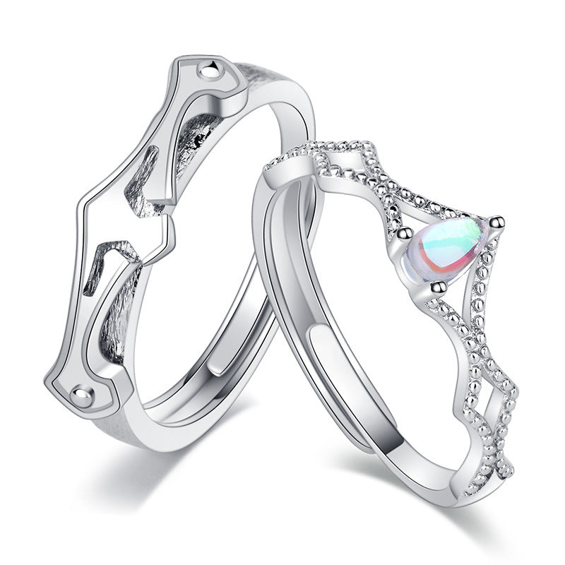 2pcs/set Princess and knight Rings For Couples