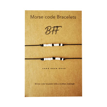 Cargar imagen en el visor de la galería, New DIY Charm Morse Code Bracelets For BFF Couples
