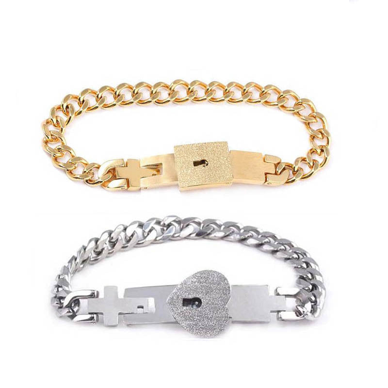 Couples 2BFFs Lock Each Others Bracelets