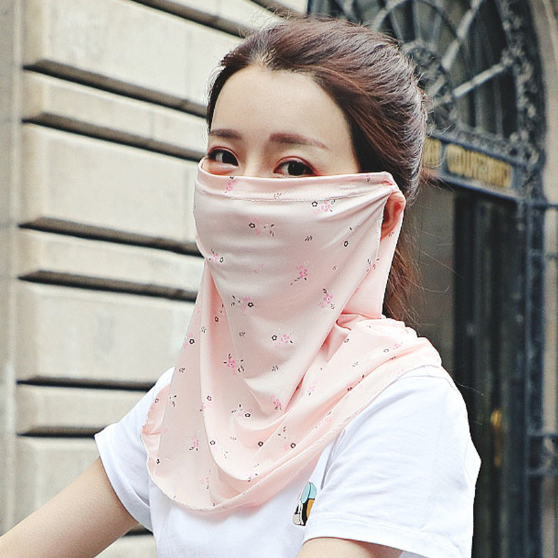 Ice silk veil for dust and sun protection