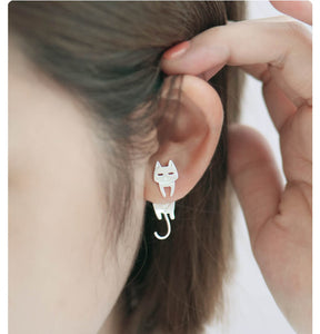 One Cat One Fish BFF Matching Earrings