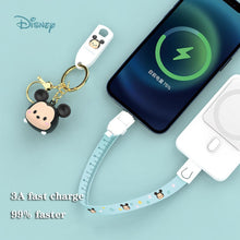 Load image into Gallery viewer, Lotso Mickey 3 in 1 Data Cable Charger Key Chain For Android Apple Samsung Huawei
